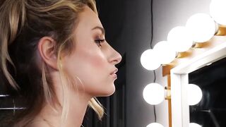 Petite Blondie's Naughty Striptease - Exclusive Footage of BTS Action