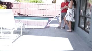 Poolside Cheating Wife - Husband Films His Hotwifes Threesome With Pool Guy