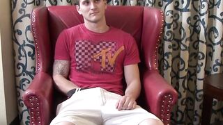 Ink-Encrusted Muscle Hunk Stroking His Massive Dick