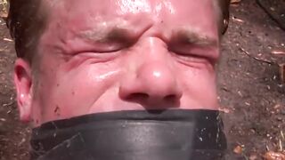 Muscle Dude's Balls Turn Purple From Intense Torments - Bondage Fetish