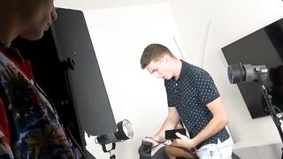 Mature Man's Threesome Adventure With Teenage Studs And A Bombshell Blonde