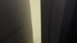 Big Boob Babe's Daring Adventure in Public Bathroom