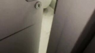Big Boob Babe's Daring Adventure in Public Bathroom