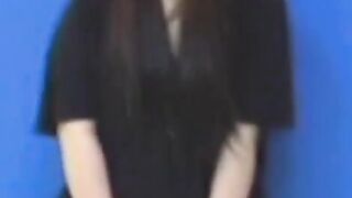 Teen Panties Wetting - Naughty college girl Fingers Hairy Twat In Classroom Corner