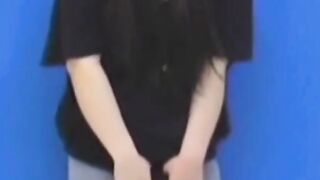 Teen Panties Wetting - Naughty college girl Fingers Hairy Twat In Classroom Corner