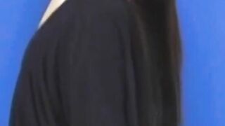 Teen Panties Wetting - Naughty college girl Fingers Hairy Twat In Classroom Corner