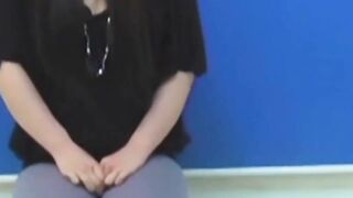 Teen Panties Wetting - Naughty college girl Fingers Hairy Twat In Classroom Corner