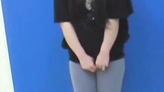 Teen Panties Wetting - Naughty college girl Fingers Hairy Twat In Classroom Corner
