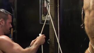 Big Man Dungeons - BDSM Bondage Domination of Huge Dick Guy by Hot Dominatrix