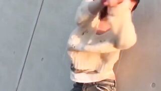 Asian Babe's Piss Play - Fetish Exploration with Solo Female