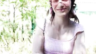 Teeny-Tiny German Cutie Rides A Hard Dick In Public Park