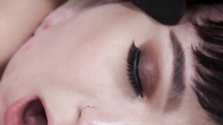 Tall Hunk's Monster Dick Fucks Petite Blonde Hard - Spanks & Facial For Novia Caine