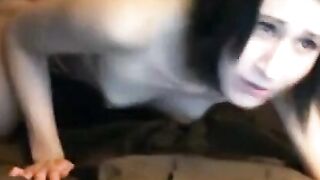 Amateur Babe Rides Big Dick POV Style - Homegrown Video