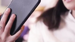 Hot MILF Gives Her Husband A Surprise Blowjob And Rides His Big Dick In POV Until He Explodes With Pleasure