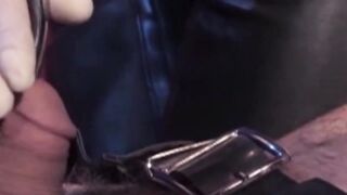 Bondage Domination - Devilish Dominatrix Uses Metal Rod on Submissive Slave's Penis