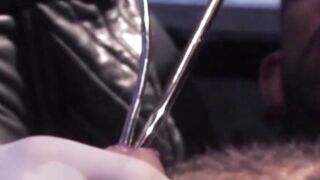 Bondage Domination - Devilish Dominatrix Uses Metal Rod on Submissive Slave's Penis