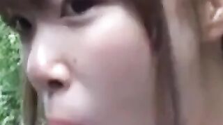 Japanese Coed Goes Wild in Public - Naughty college girl Facesitting & Facial