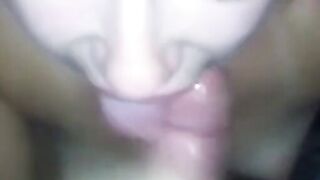 Amateur Wife Gives Passionate Oral Pleasure With A Big Load Of Hot cum In Her Throat