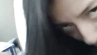 Long Haired Babe Gives Blowjob in Kitchen with Erotic Role Play