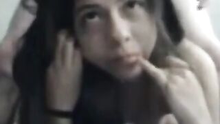 Long Haired Babe Gives Blowjob in Kitchen with Erotic Role Play