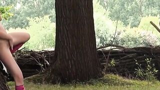 Teen Forest Adventure - Skinny Teen Offers Free Sex in Woods