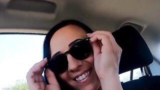 Amateur Blowjob Queen - Car-Blowing Babe Swallows Jizzy Load