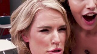 Three's A Crowd! Threesome Blowjob Adventure with Rachel Cavalli, Chanel Camryn And Nick Stokes