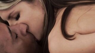 Passionate Couple Engage In Intense Lovemaking With A Hot Blonde And Hunk