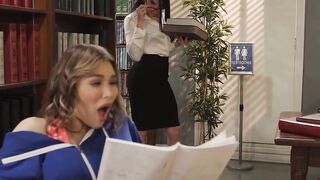 Educated Slut - Girl-on-girl lesbian sex with school librarians Emily Grey & Kayden Cole