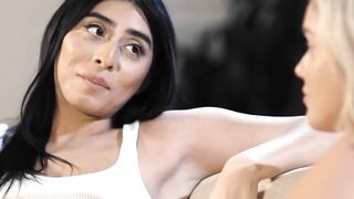 Petite Cutie Kali Rose Gets Fucked Hard By Huge-Dick in Older Woman's Bedroom