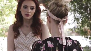 Passion-Filled Outdoor Lesbian Encounter Between Charolette Stockley & Maya Kandricks