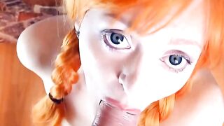 E-girl's Virtual Reality Blowjob Experience