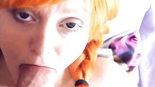 E-girl's Virtual Reality Blowjob Experience