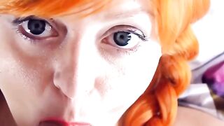E-girl's Virtual Reality Blowjob Experience