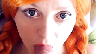 E-girl's Virtual Reality Blowjob Experience