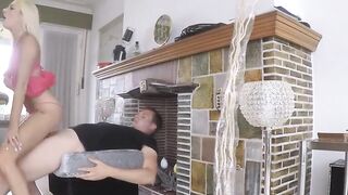 Blondie Babe Gives A Sensual Blowjob And Rides Her Man's Hard Dick In Pov