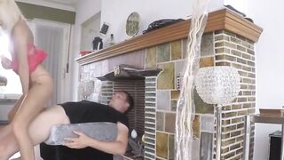 Blondie Babe Gives A Sensual Blowjob And Rides Her Man's Hard Dick In Pov