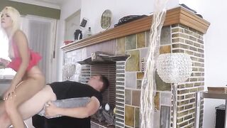 Blondie Babe Gives A Sensual Blowjob And Rides Her Man's Hard Dick In Pov