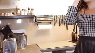 KINKY KITCHEN SEX - Fetish Kitchen Goddess Dominates Submissive Slave In BDSM Scene