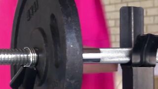 Blondie Babe Gets Sweaty In Sports Pants - Fitness Model Workout Routine