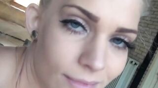 Blondie Babe Gets Sweaty In Sports Pants - Fitness Model Workout Routine