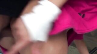 Blondie Babe Gets Sweaty In Sports Pants - Fitness Model Workout Routine