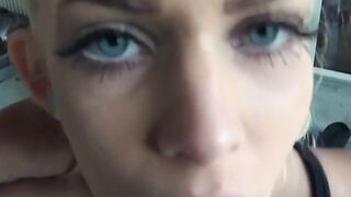 Blondie Babe Gets Sweaty In Sports Pants - Fitness Model Workout Routine