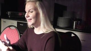 Blondie's Blowjob Adventure - Broke Dick Sucks Her Up For Cash