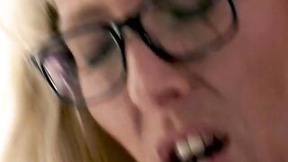 Sexy Blond Cougar in Nylon Socks Enjoys Hardcore Anal Sex