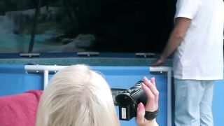 Public Sex Adventures - Hot Blonde Babe Shares Her Passion For Porn
