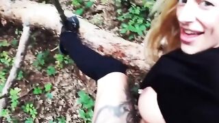 Outdoor Sex Adventure - Ink'd Babe Gets Fucked Outdoors by Hunk