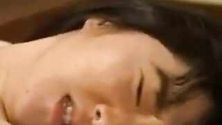 Japanese Teen's First Time Sex - Rough Doggy Style Fucking And Creampie