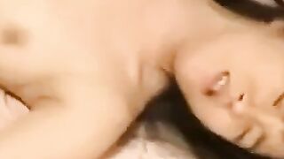 Japanese Teen's First Time Sex - Rough Doggy Style Fucking And Creampie