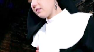 Naughty Nun #2 - Adorably Hot Blonde Babe Fucked In Church By A Handsome barely legal Man
